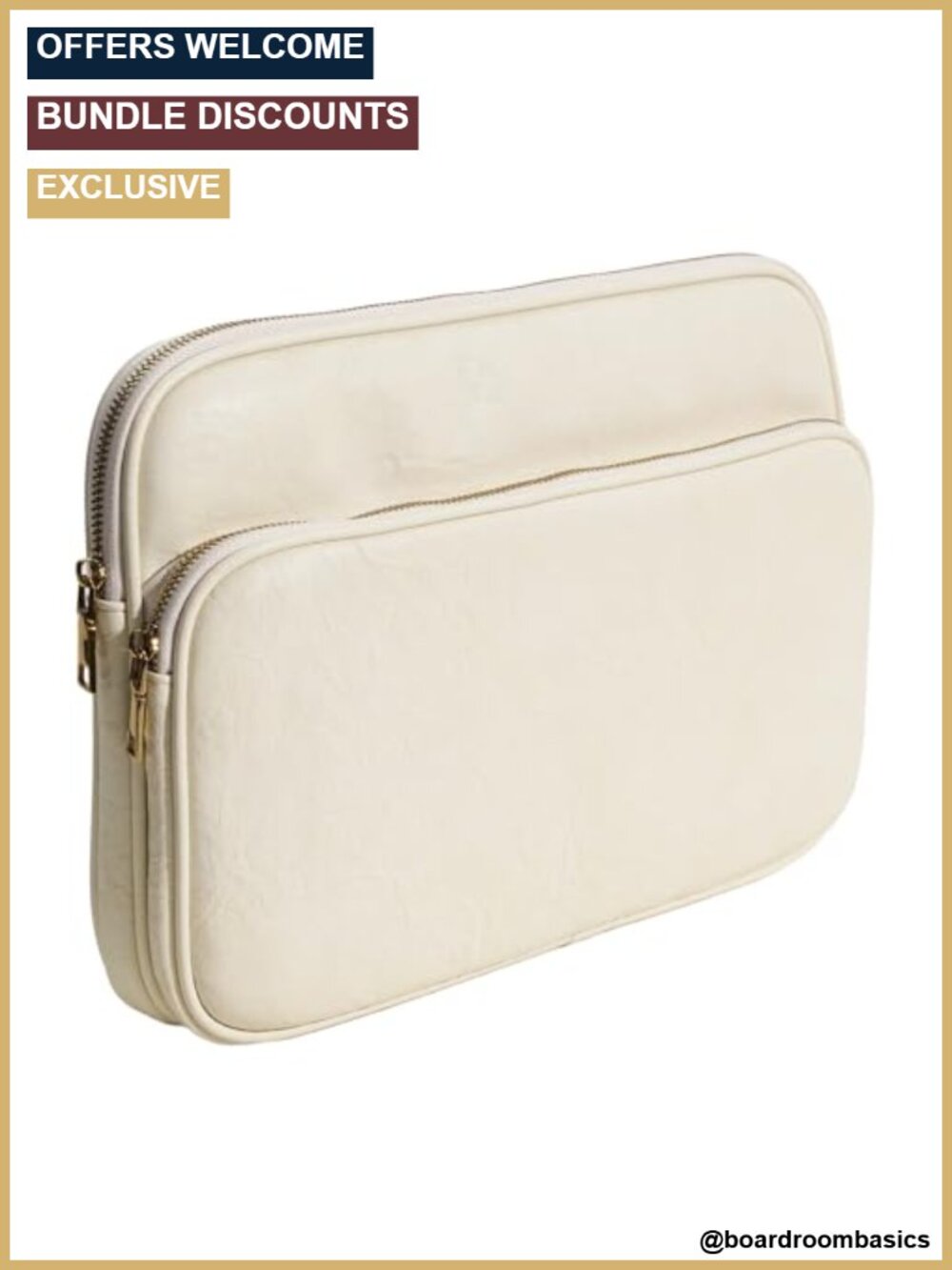 14 Inch Laptop Sleeve Bag Faux Leather Water Resistant Shockproof